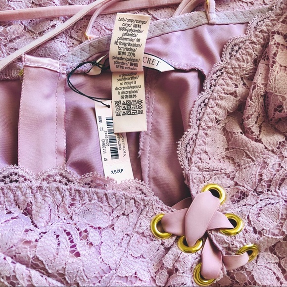 Victoria Secret Lilac Floral Lace Slip Night Dress - Picture 9 of 9